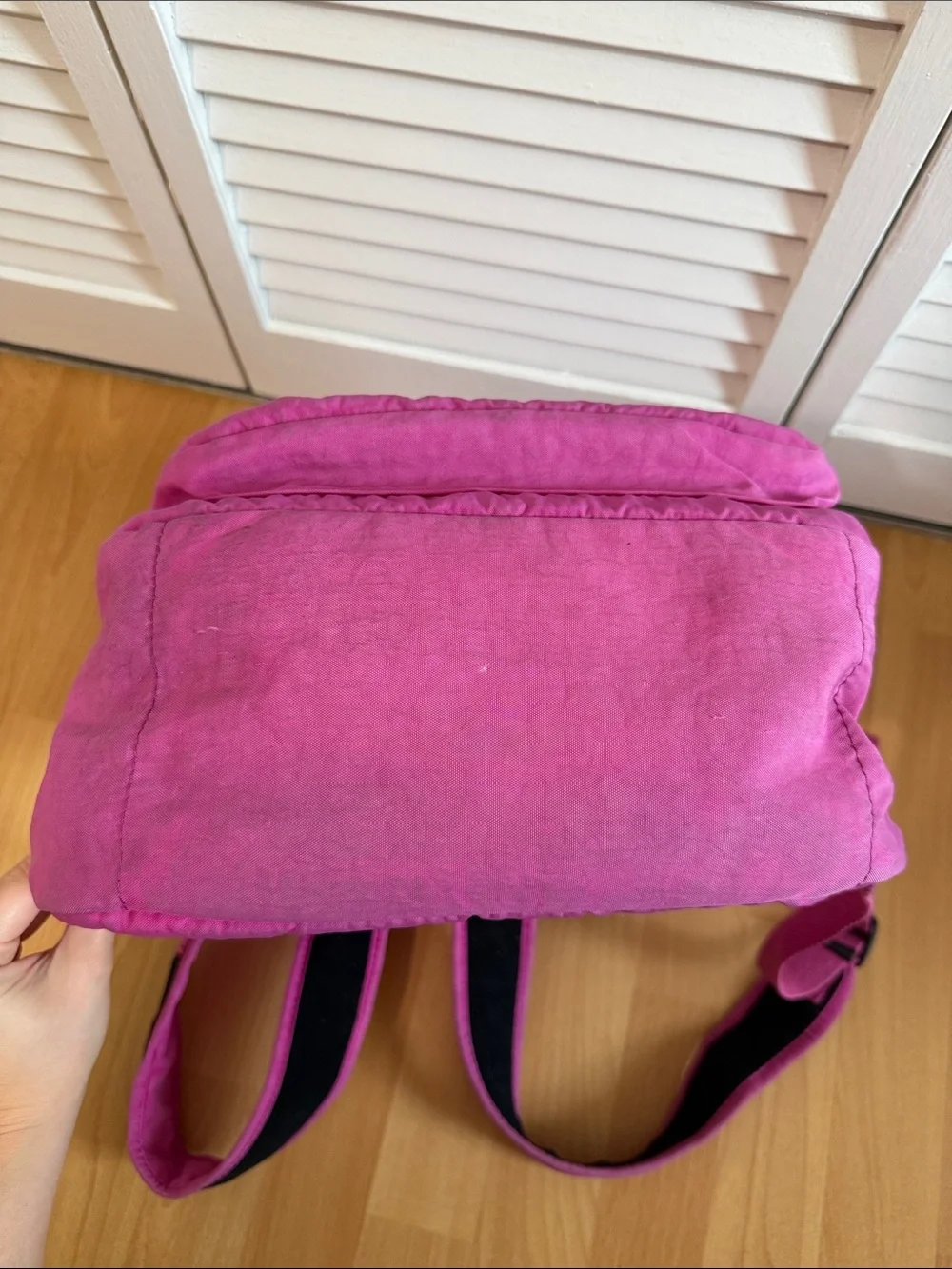 Kipling Bright Pink Kids Backpack with Monkey Charm